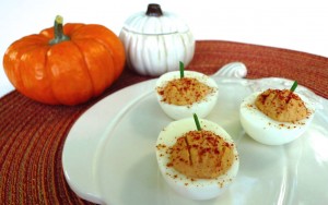 Pumpkin Deviled Eggs