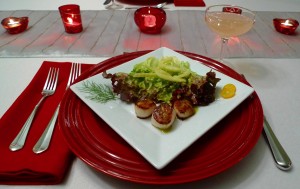 Scallops and Fennel Salad with Tarragon Kumquat Vinaigrette