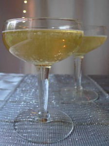 Sparkling wine with finger limes
